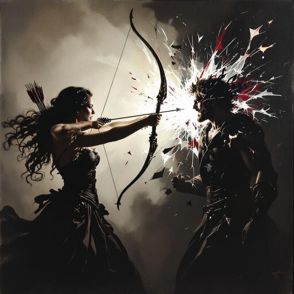 Baroque Painting of Woman's Venomous Words Destroying Man's ...