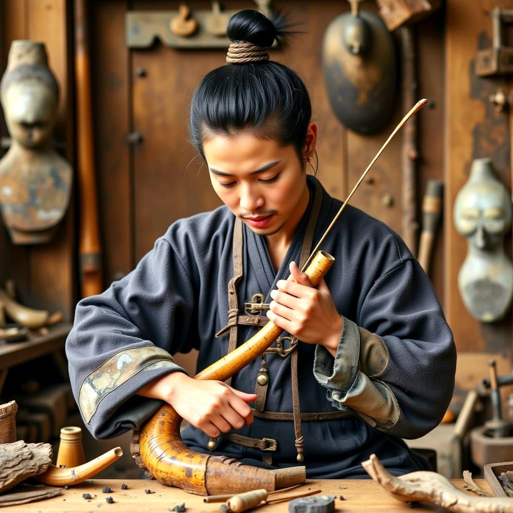 During the Joseon Dynasty, skilled individuals known as gungsijang were the makers of traditional Korean bows and arrows...