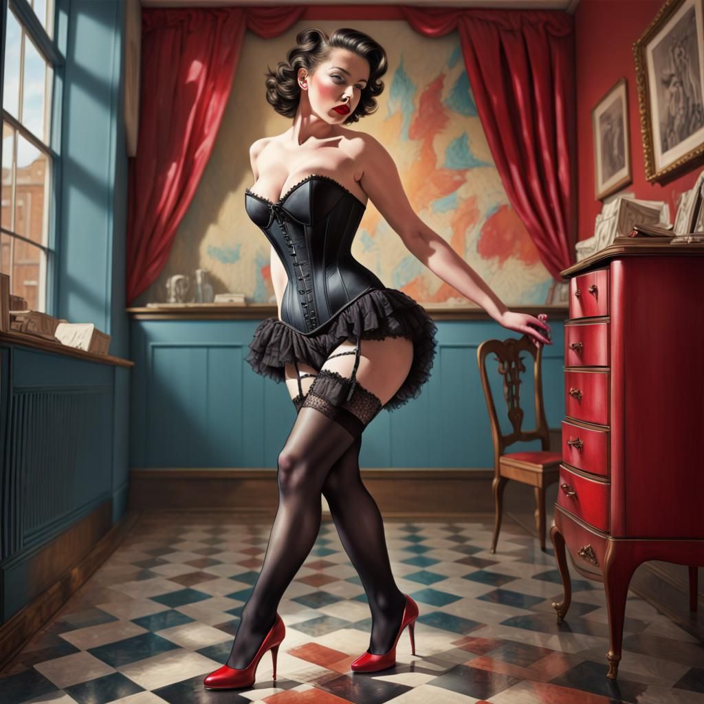 1950s Fashion in Dublin: Hyperrealistic Splash Art