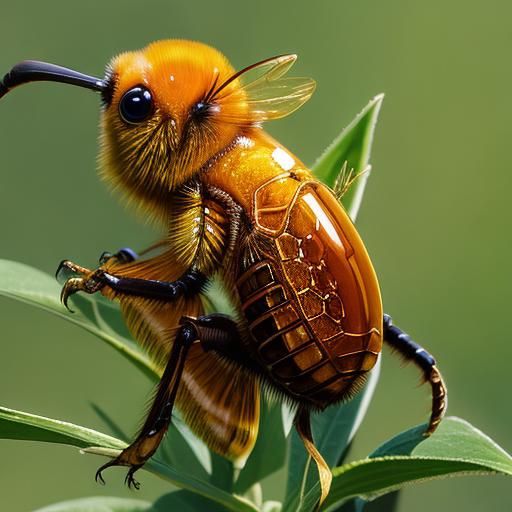 Golden Honey Close-Up