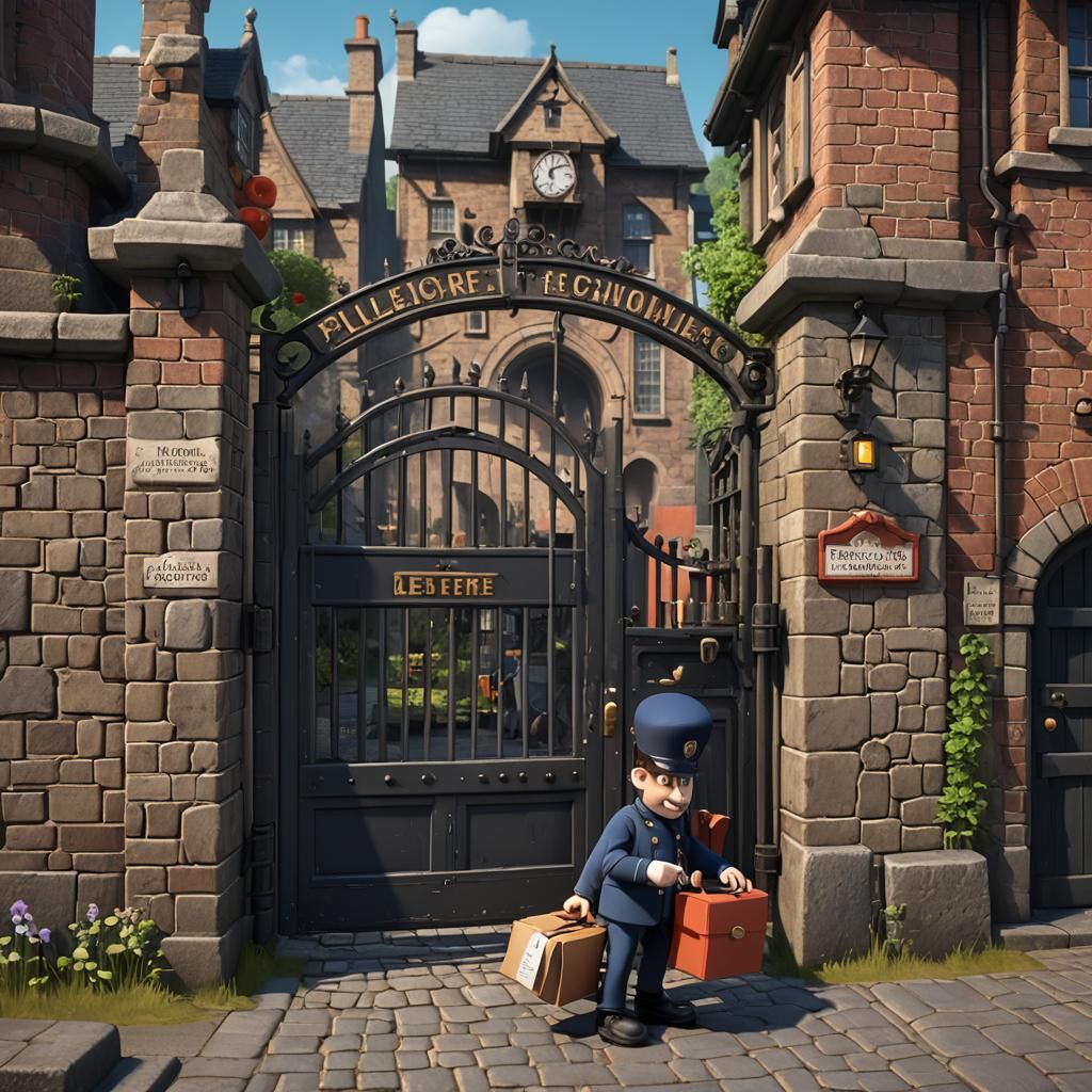 Postman Pat's Unusual Delivery: A Matte Painting