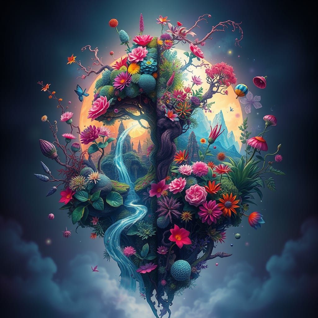 Dreamlike Worlds Connect in Vibrant, Ethereal Fantasy
