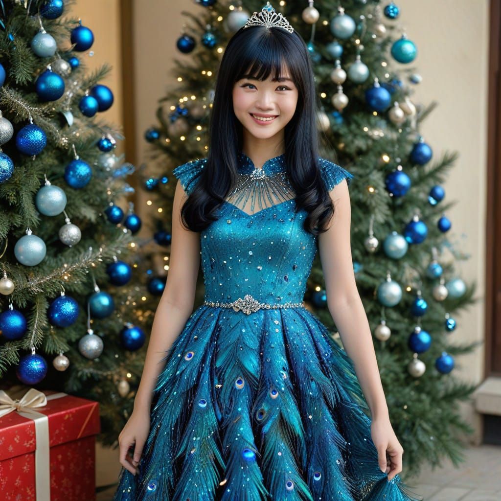 14 year old Vietnam girl with long black hair with bangs in ...