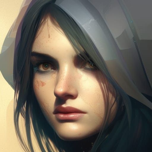 Mystic Portrait in Hyperdetailed Splash Art Style