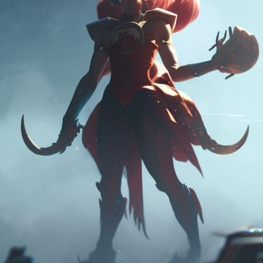 Sailor Moon Doomguy in Dark Fantasy Style