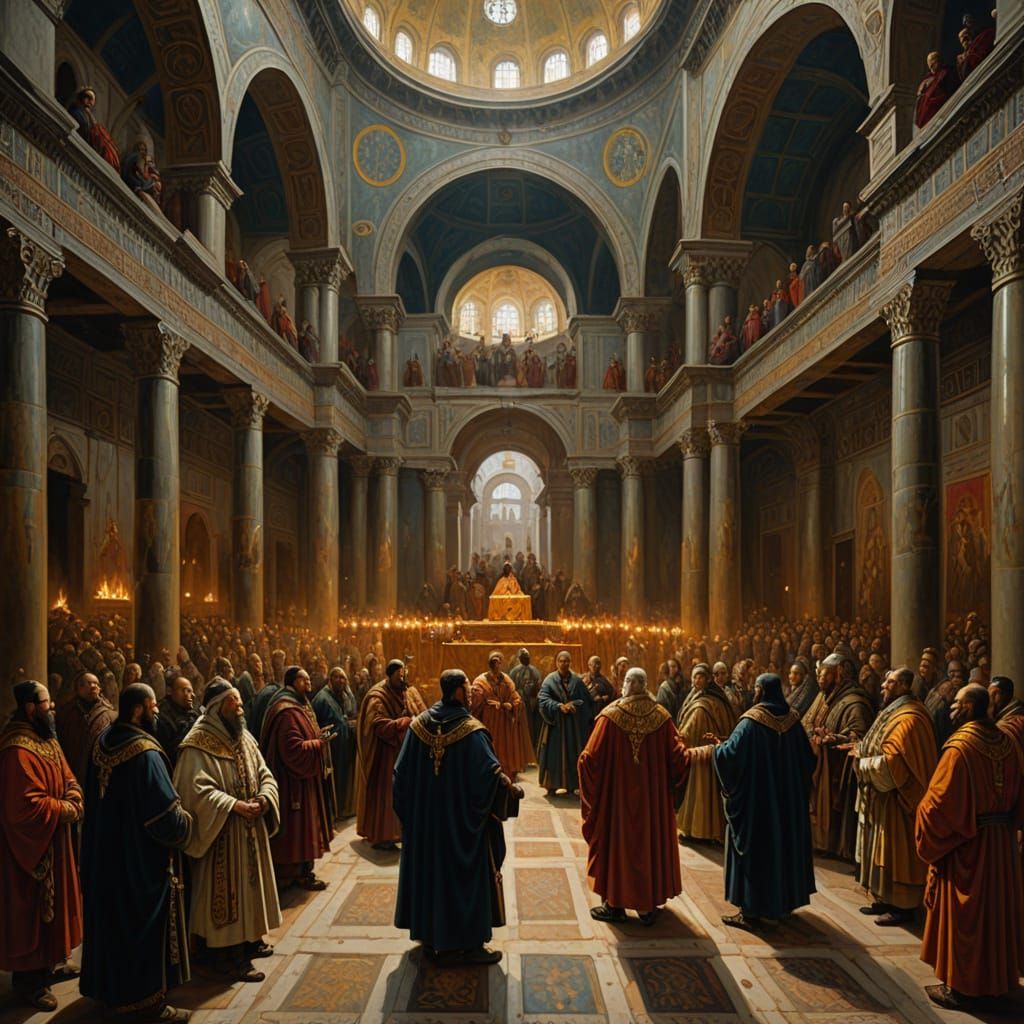 Second Council of Constantinople Oil Painting