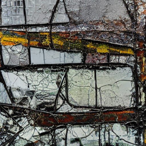 Cars in Tears: A Cubist Surrealist Close-Up