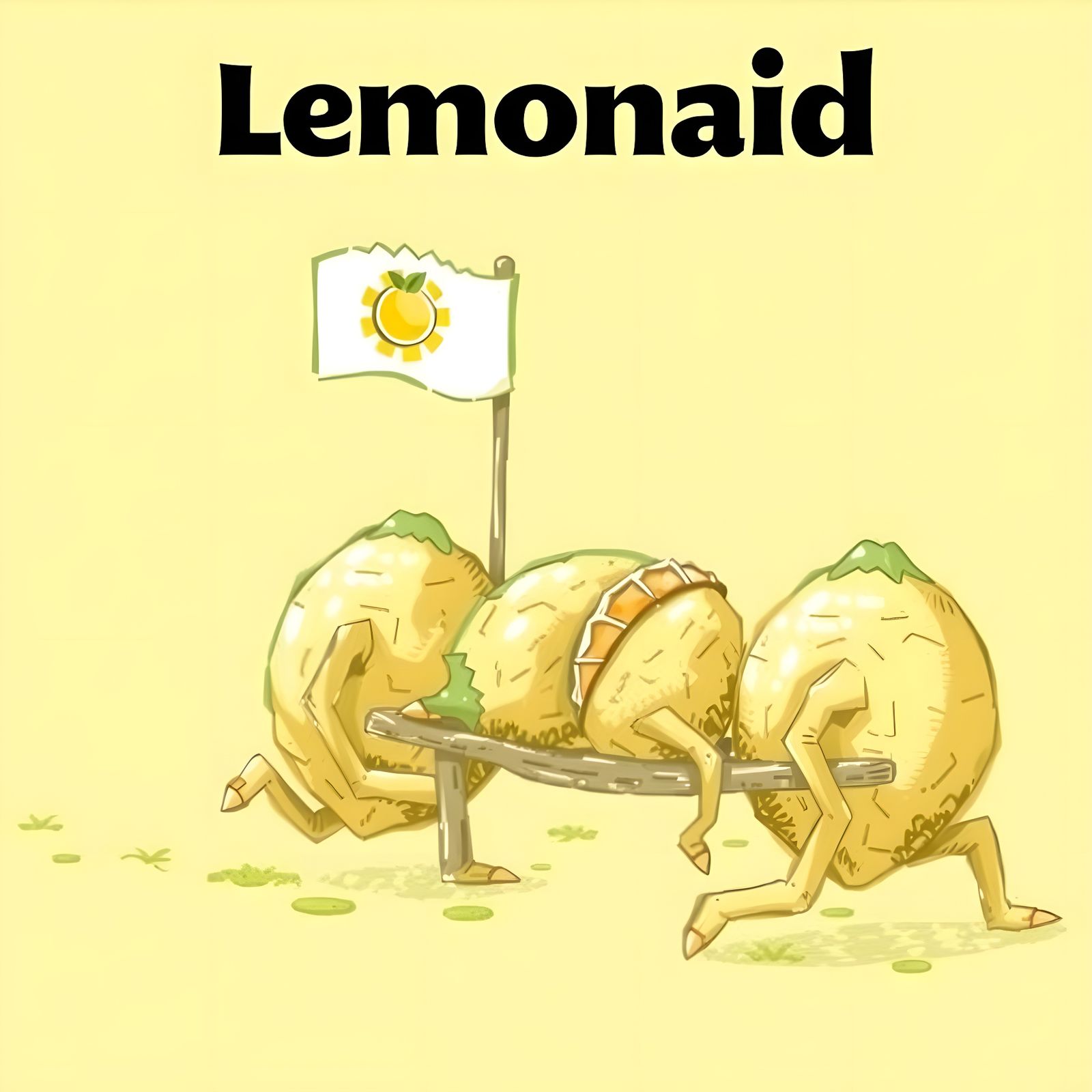 Vibrant Lemon Stand in a Sunny Landscape