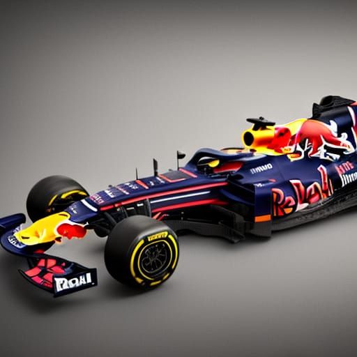 Hyperrealistic Red Bull RB19 F1 Car in HDR