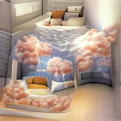 Dreamy Bedroom with Cloud Accents