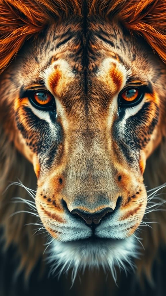 Optical Illusion: Hyperrealistic Lion Reflecting Impala