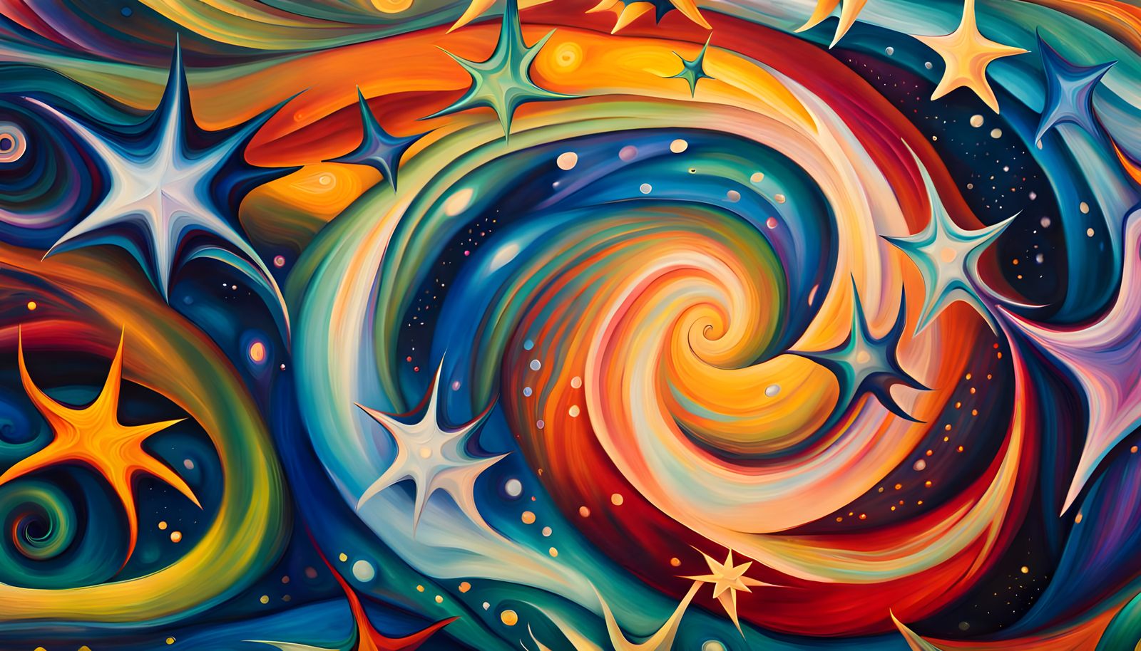 Iridescent Protostar Cluster Formation in Abstract Expressio...