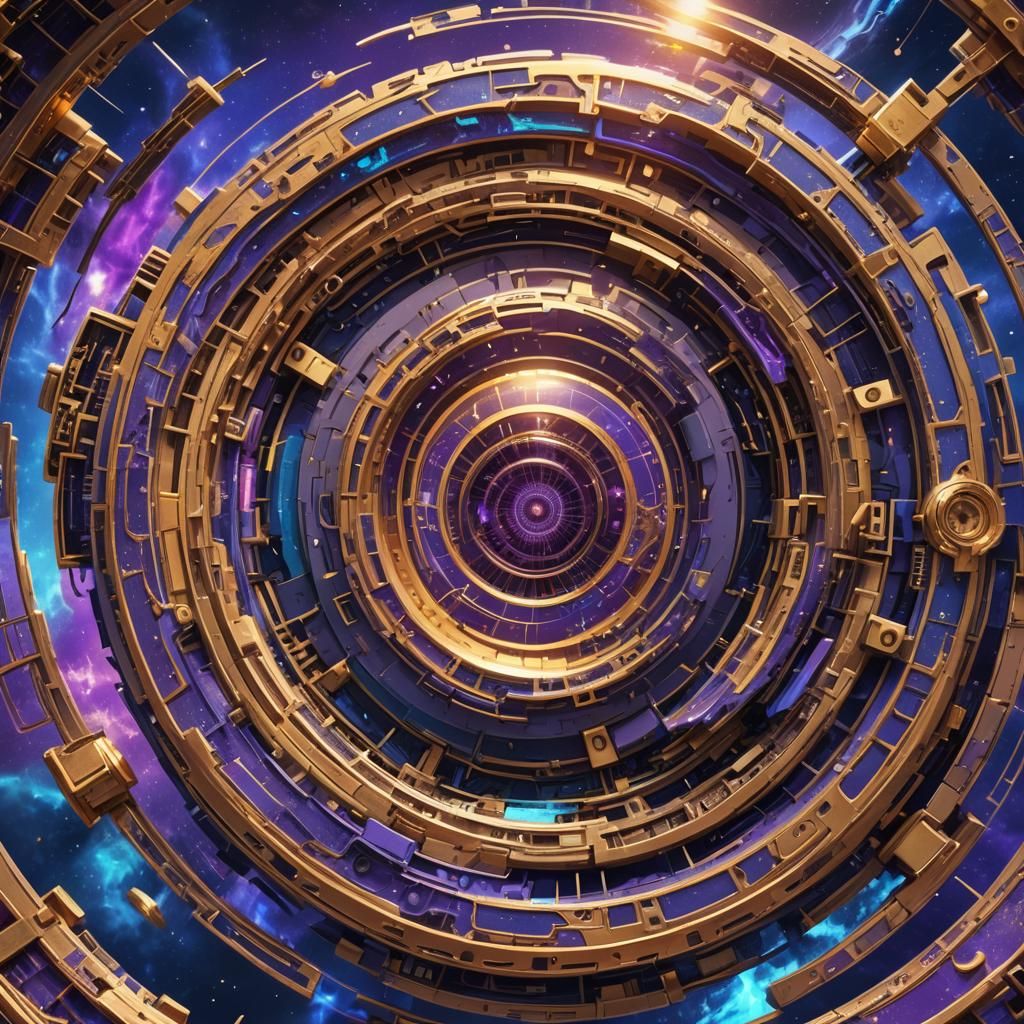 Cosmic Vortex Wormhole: Time Travel in Electric Blue