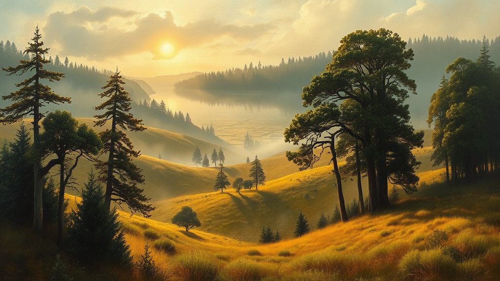 Lush Dreamscape: Oil Painting in Expressive Style