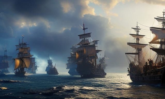 Sinister Black Pearl Pirate Ship Concept Art