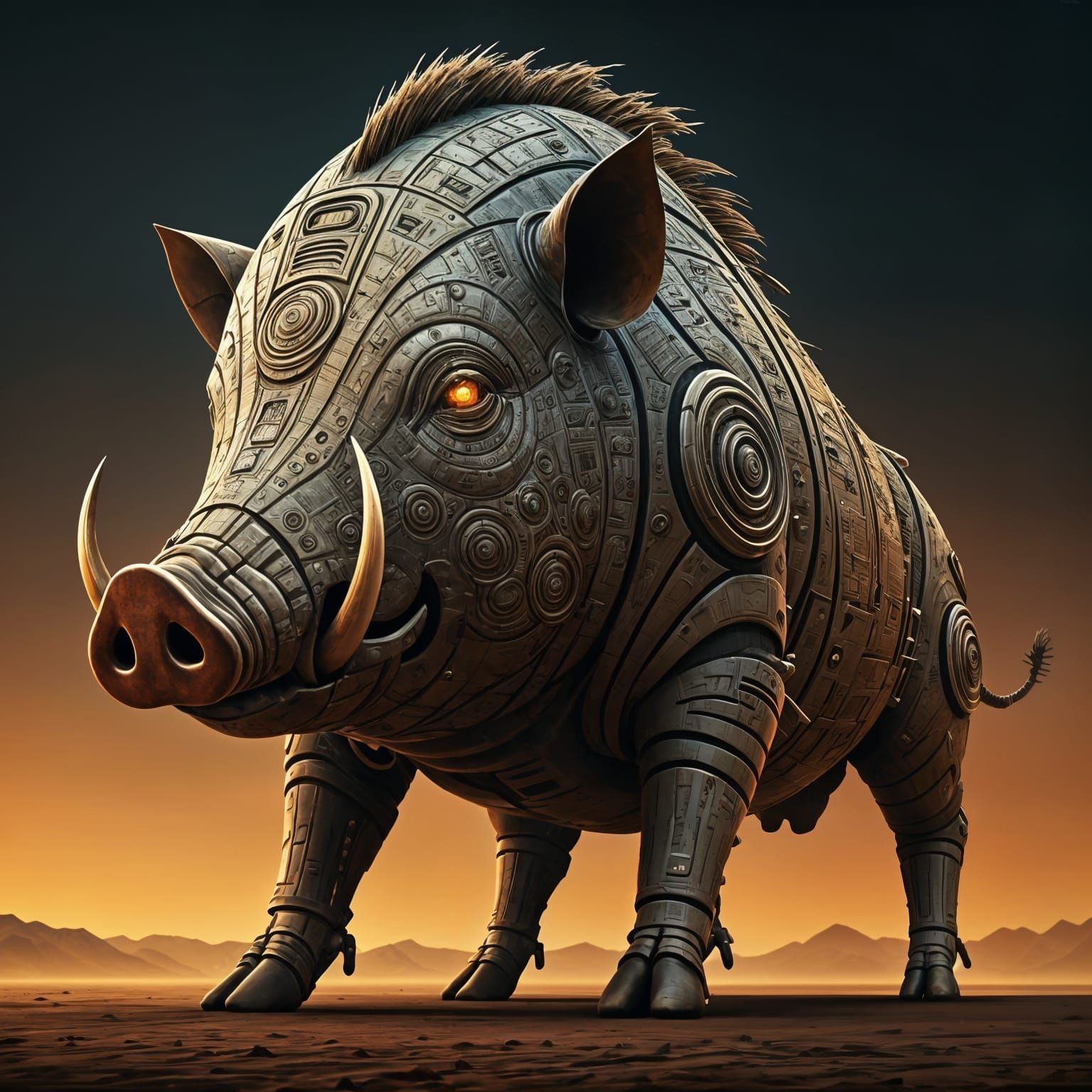 Futuristic Organic Alien Spaceship in Sci-Fi Style