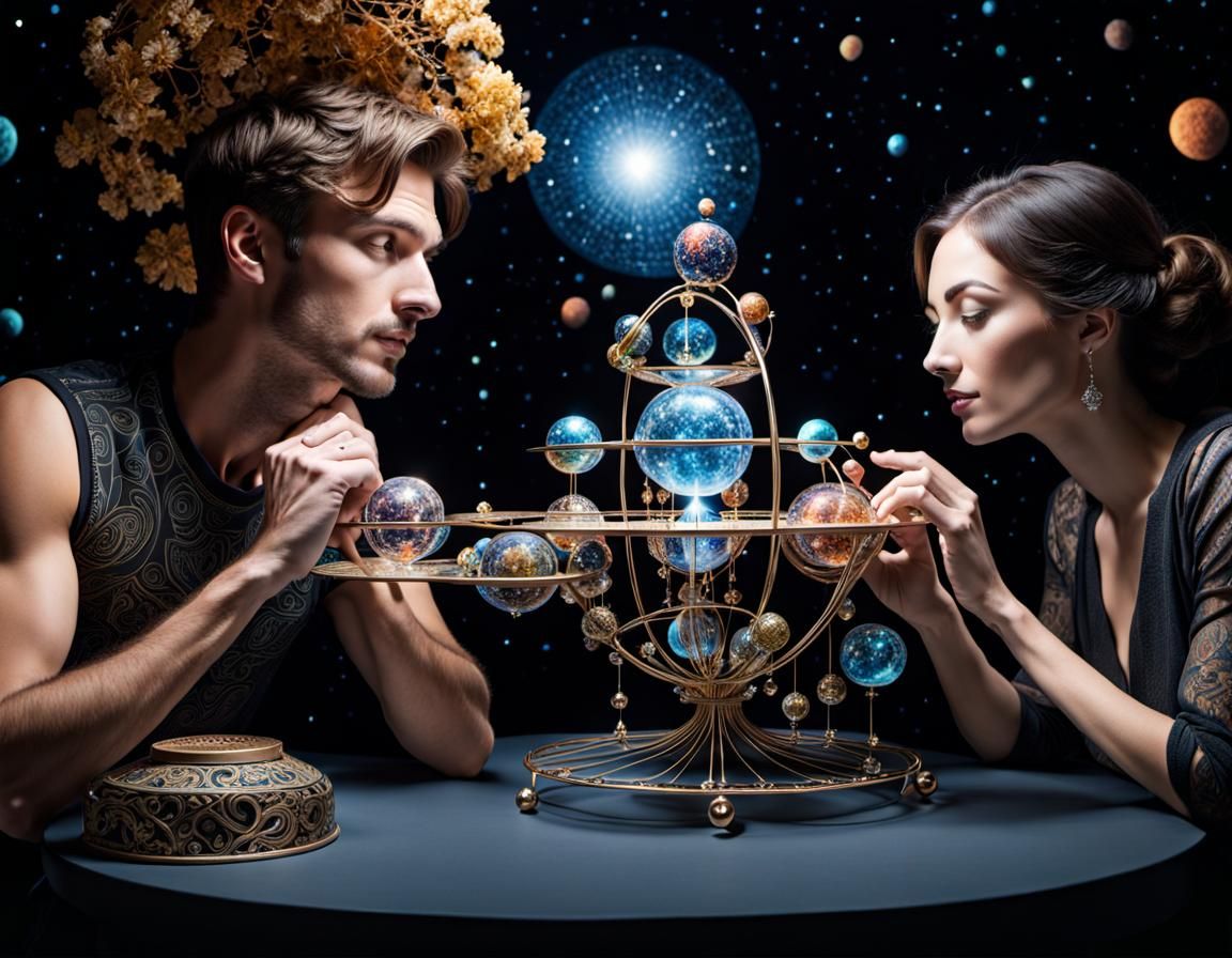 Intricate Atomic Universe Within Lovers