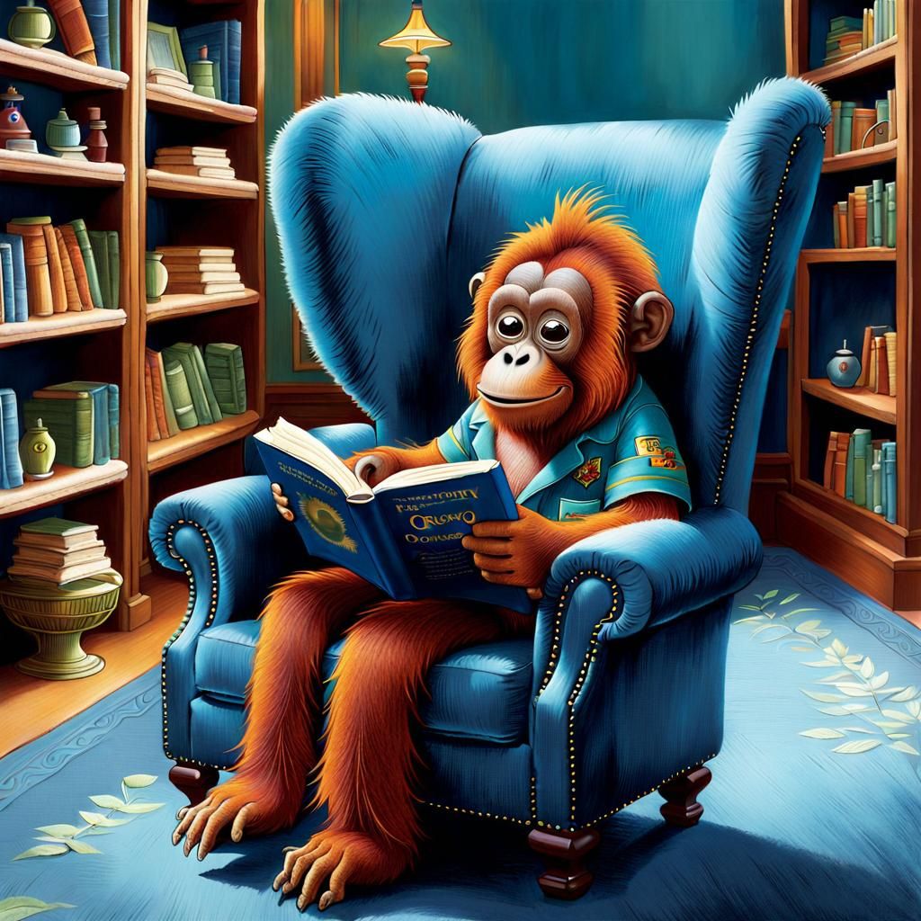 Just a dude reading a book, that might be upside down