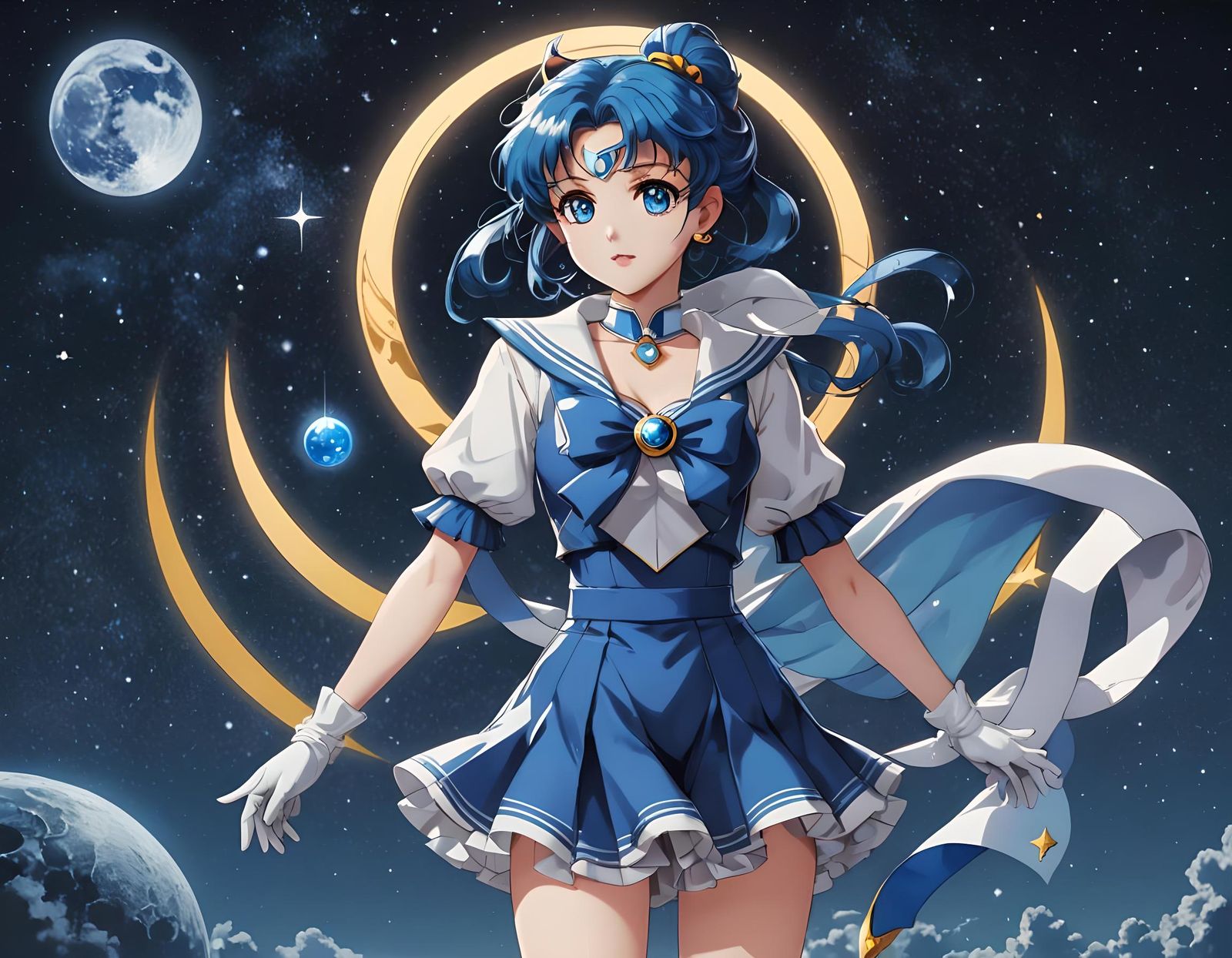 Super Sailor Mercury in Moonlight, Ultra Photorealism