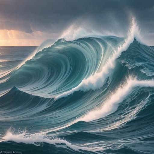 Spectacular Water Cyclone Over Calm Ocean