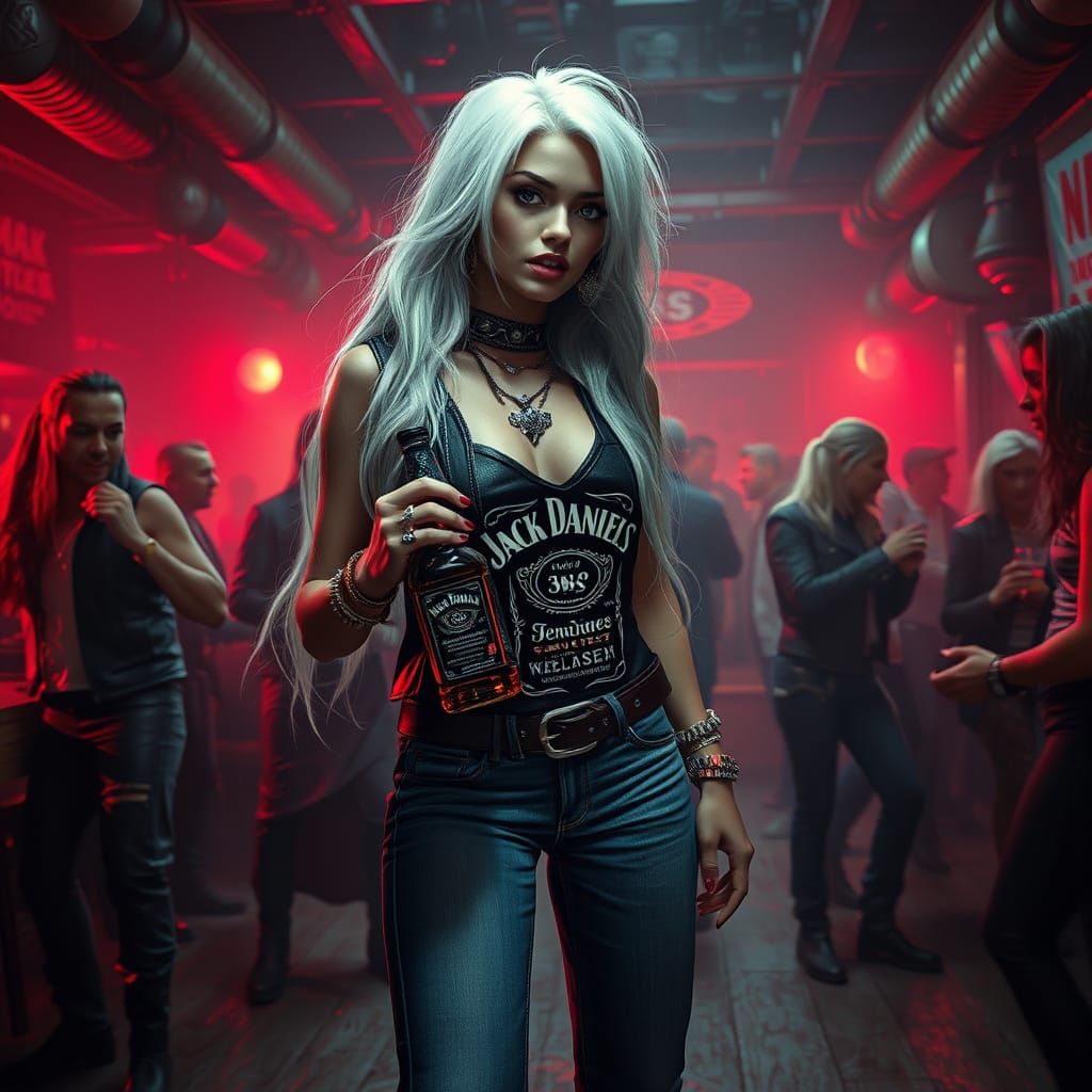 Gothic Bar Scene in Dark, Cinematic Style