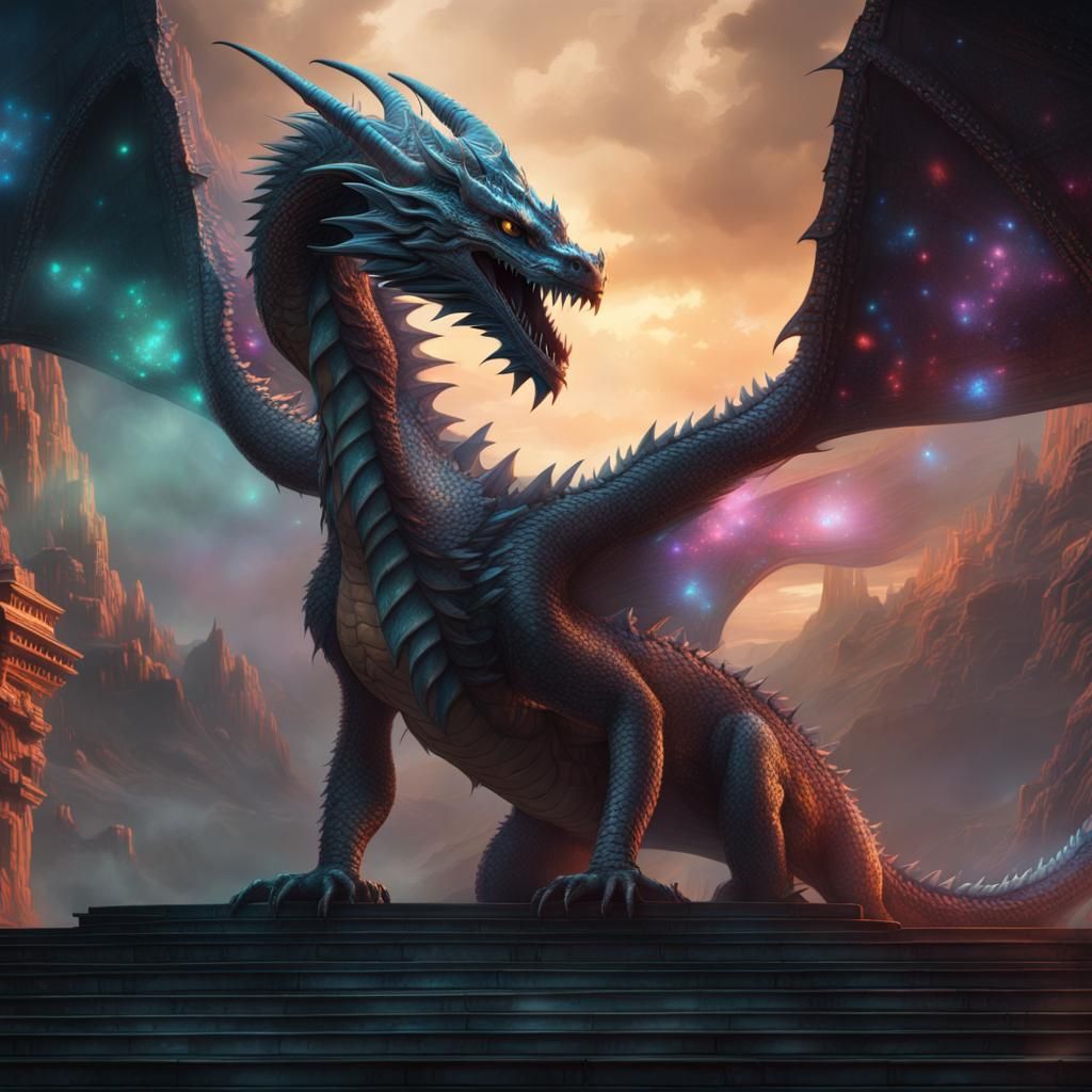 Holographic Dragon in Epic Cinematic Style