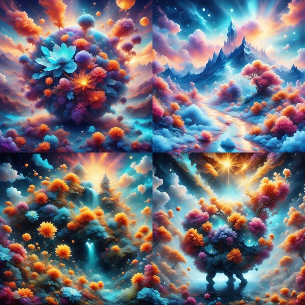 Enchanted Fairy Garden with Crystalline Flowers