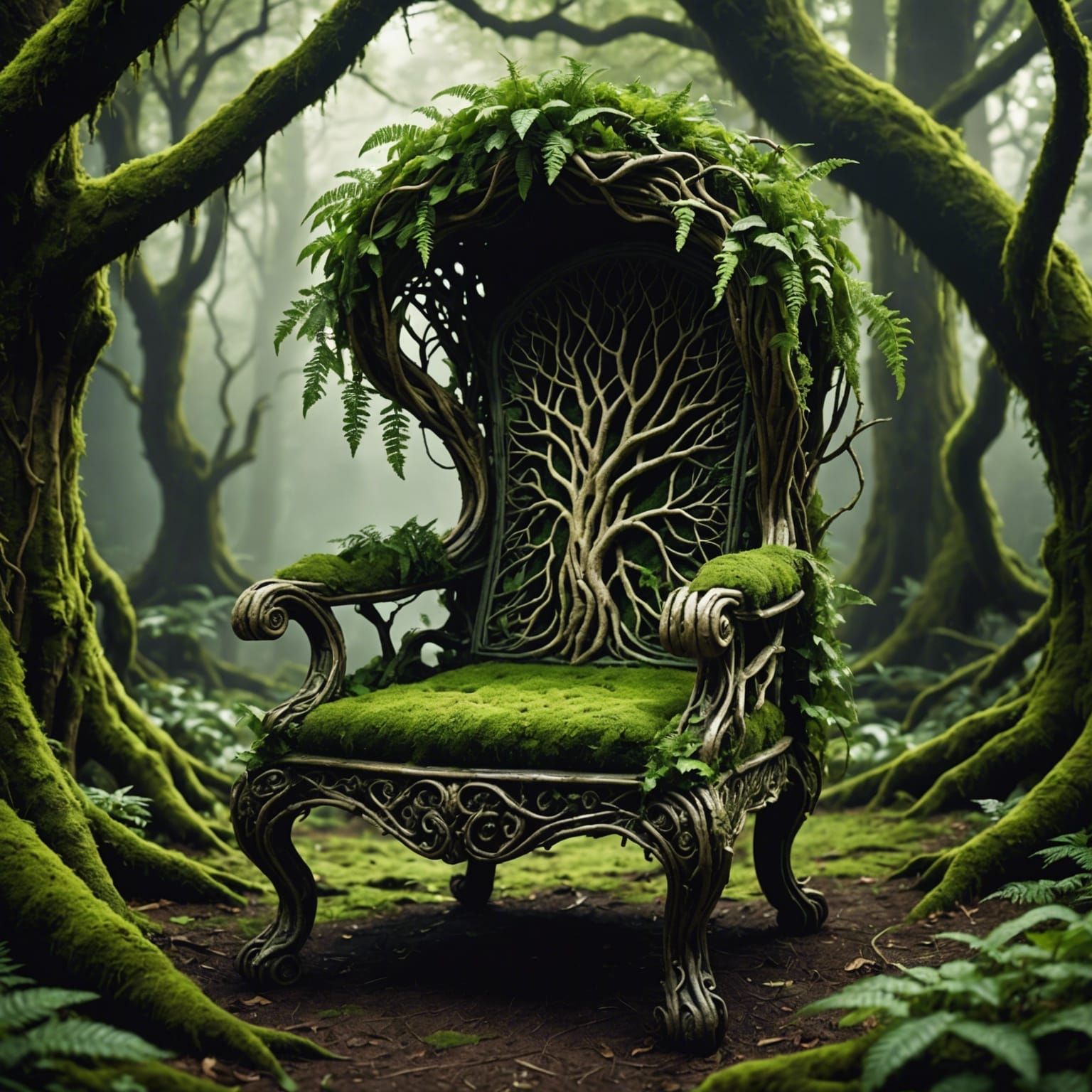 Fantastical Chair of Branches and Leaves
