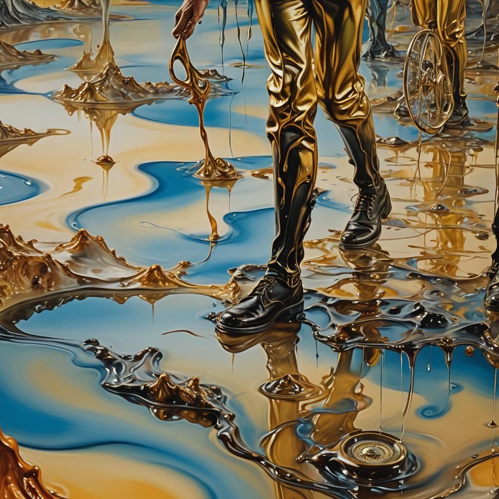 Surreal Legionnaire Merges with Melting Landscape in Dali-In...