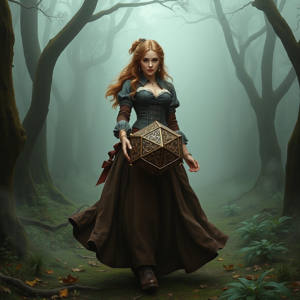 Steampunk Goddess in Whirling Fog