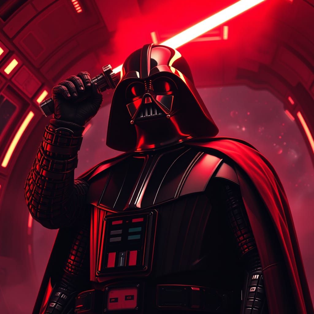 Darth Vader in Cinematic, Dramatic Style