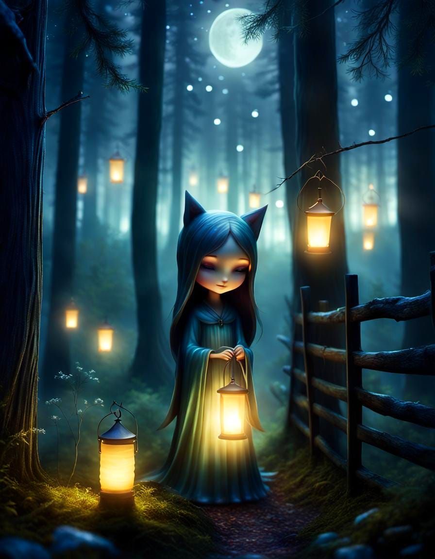 Ethereal Campsite at Dawn in Steampunk Style