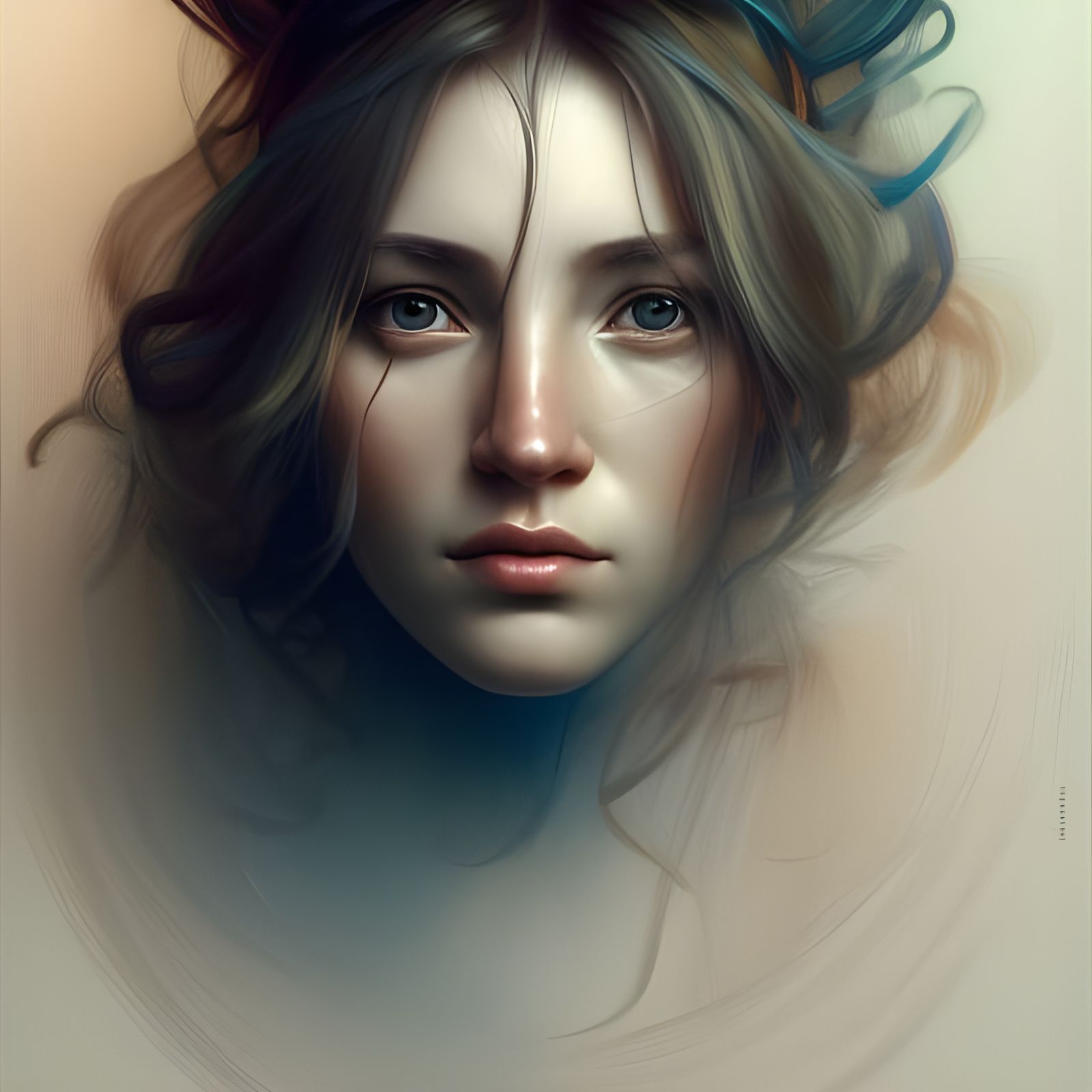 Hyperrealistic Woman with Bear Nose Portrait