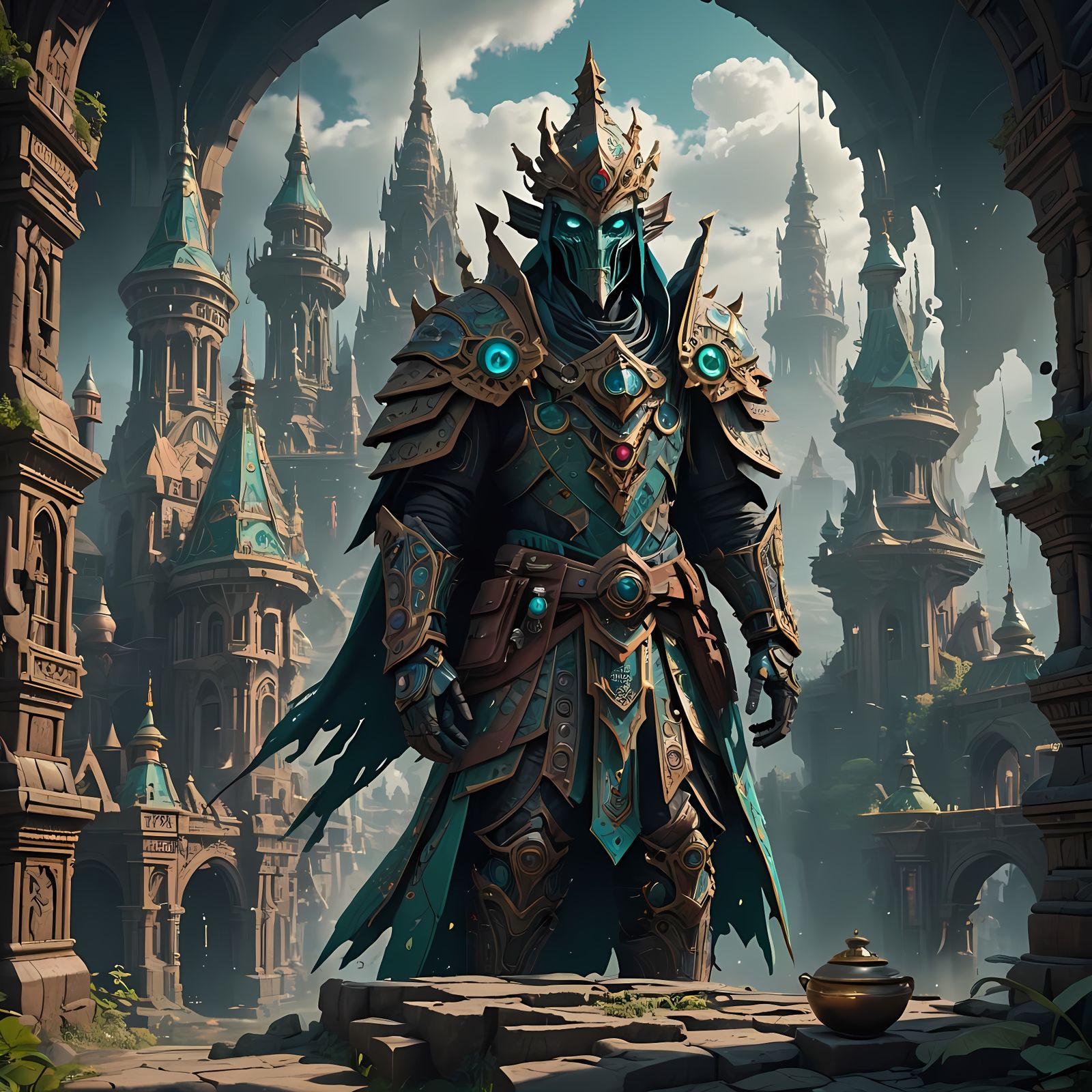 Detailed Matte Painting of Zant in Deep Color