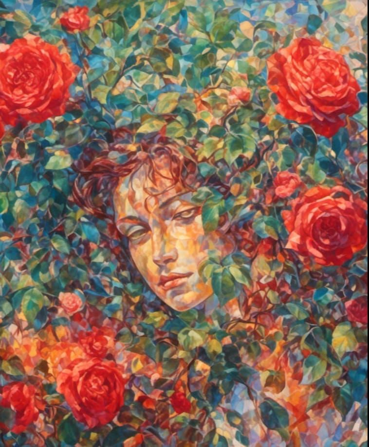 <lora:Niji 6 Landscapes:1.0> <lora:FibreOpLightPaint:1.0> <lora:MJ6 Everyday Life:1.0>  Roses
Serious shrubbery
Adorning...