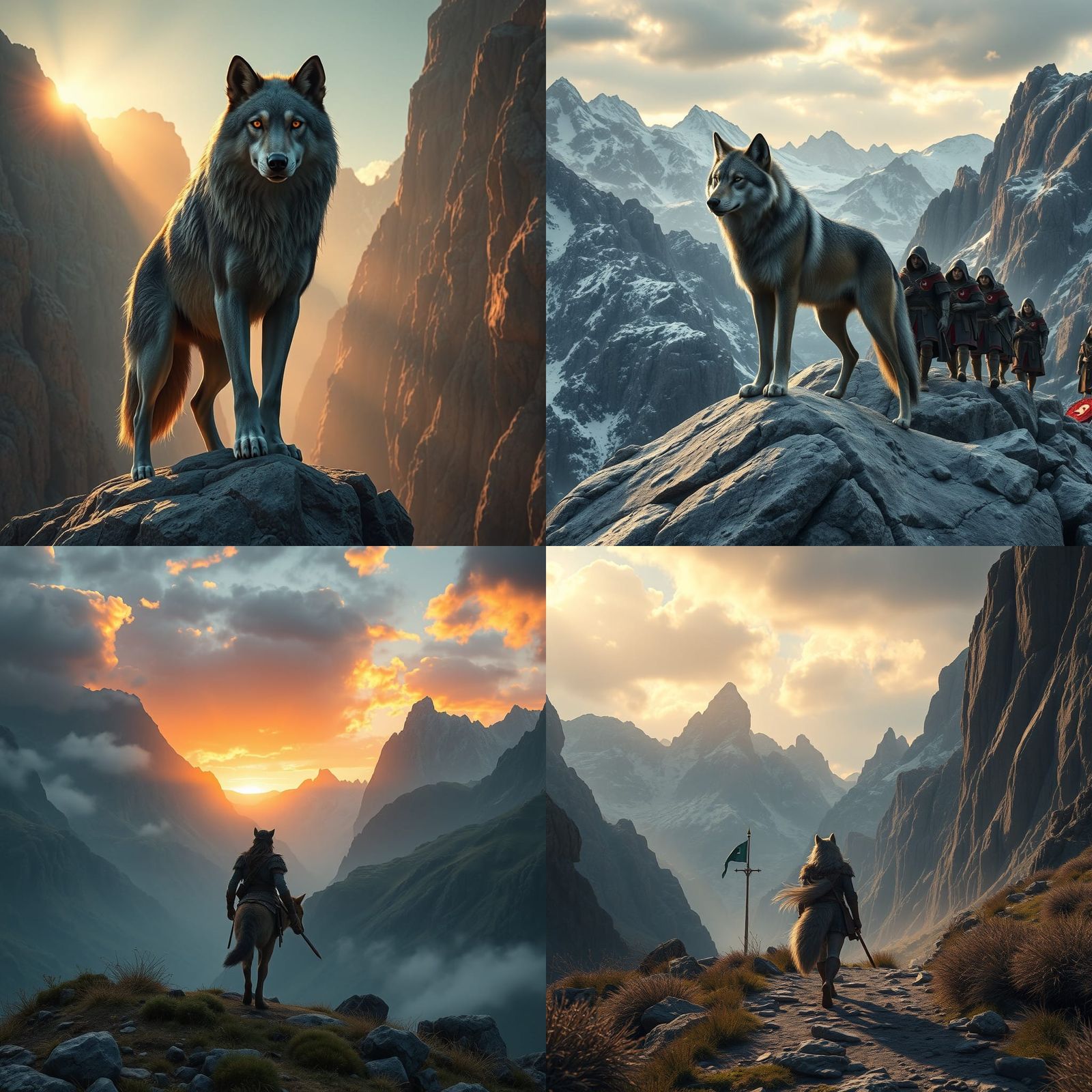 Epic 3D Render of She-Wolf Leading the Turks