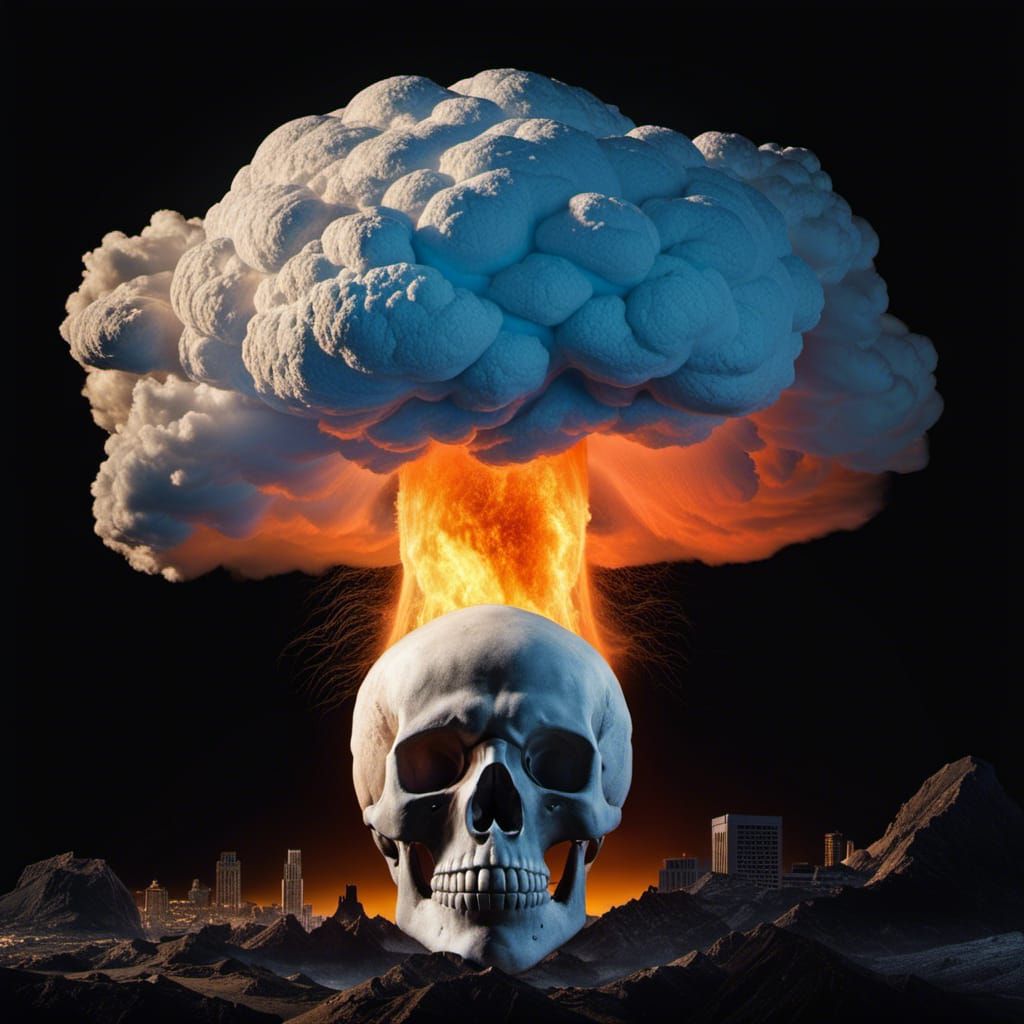 Nuclear Skull Explosion: Bioluminescent Sky
