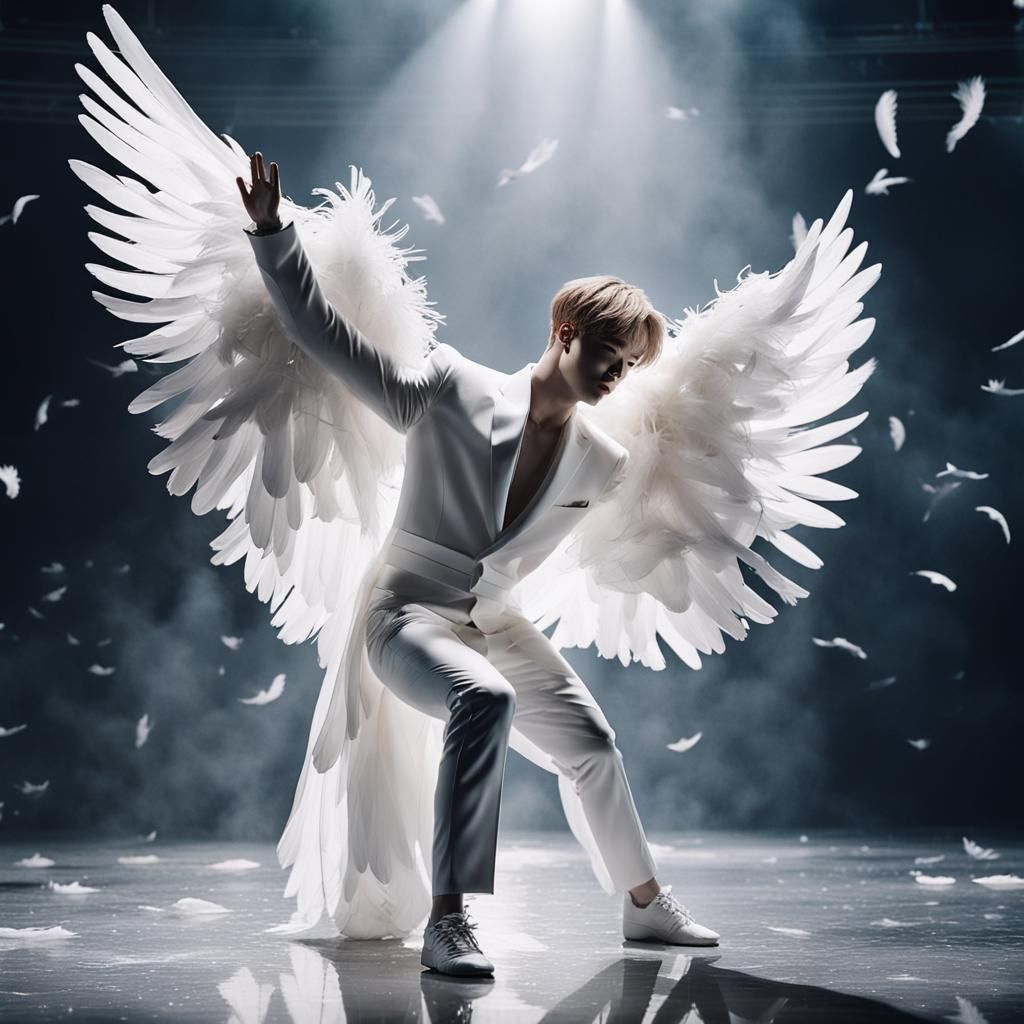 Angel Descending from Heaven: Webtoon Style