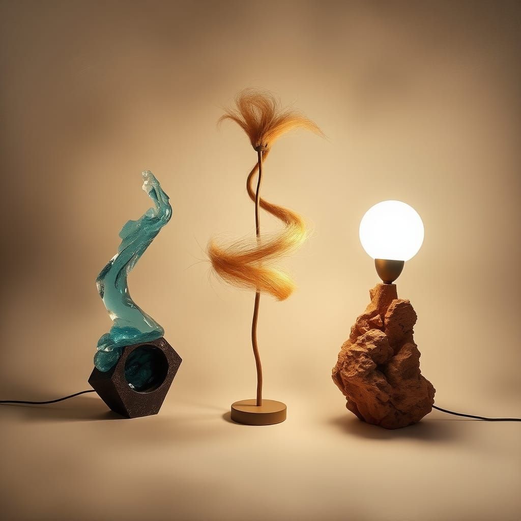 Surreal Lamps Crafted from Water, Wind, and Earth