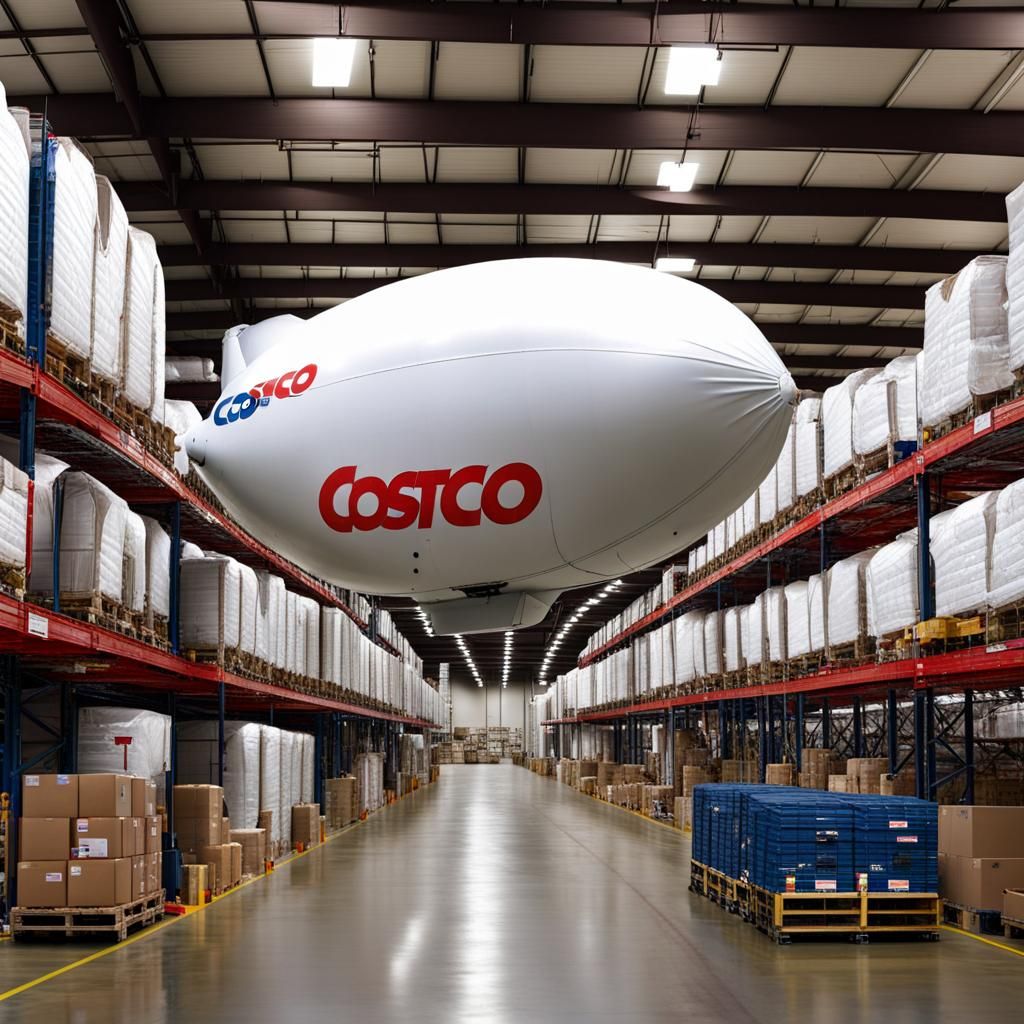 Costco warehouse blimp