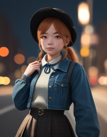 outfit cute portrait, 8k resolution concept, dynamic lightin...
