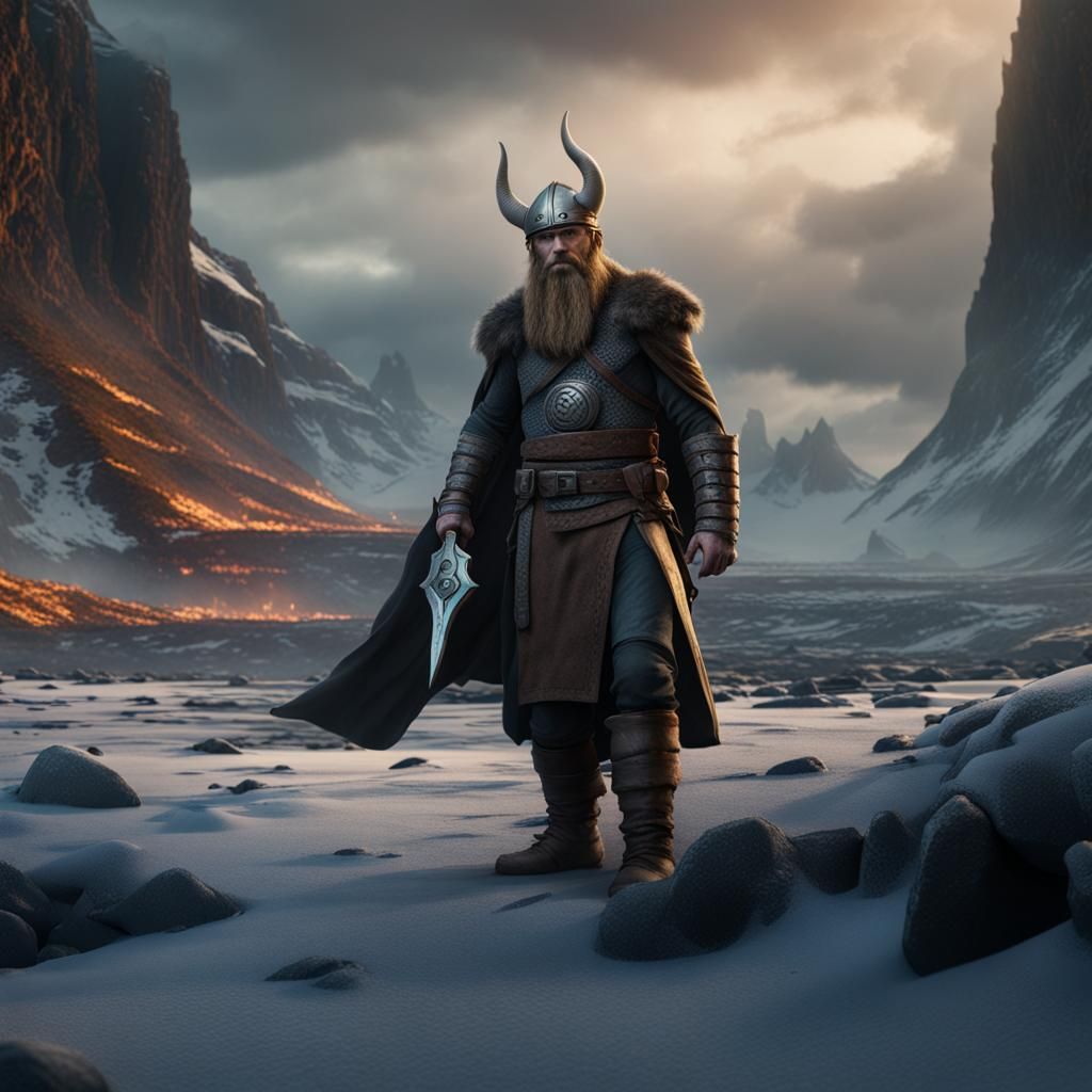 Viking Warrior Meets Jedi: Fantasy Concept Art