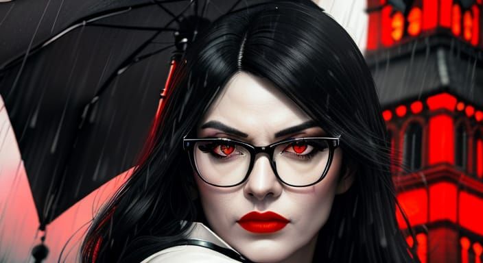 Vintage Hollywood Portrait: Woman on Clock Tower