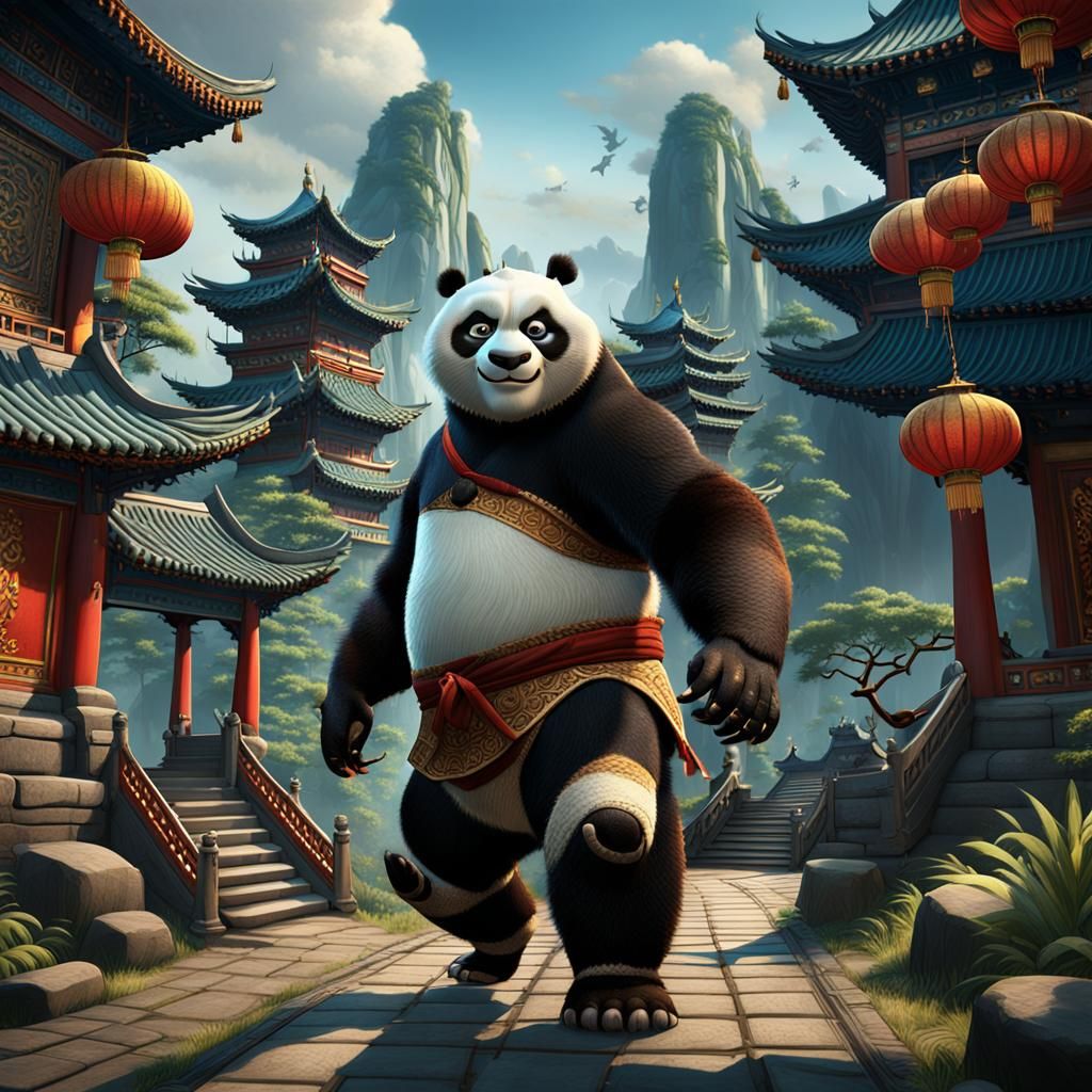 Kung Fu Panda Detailed Matte Painting
