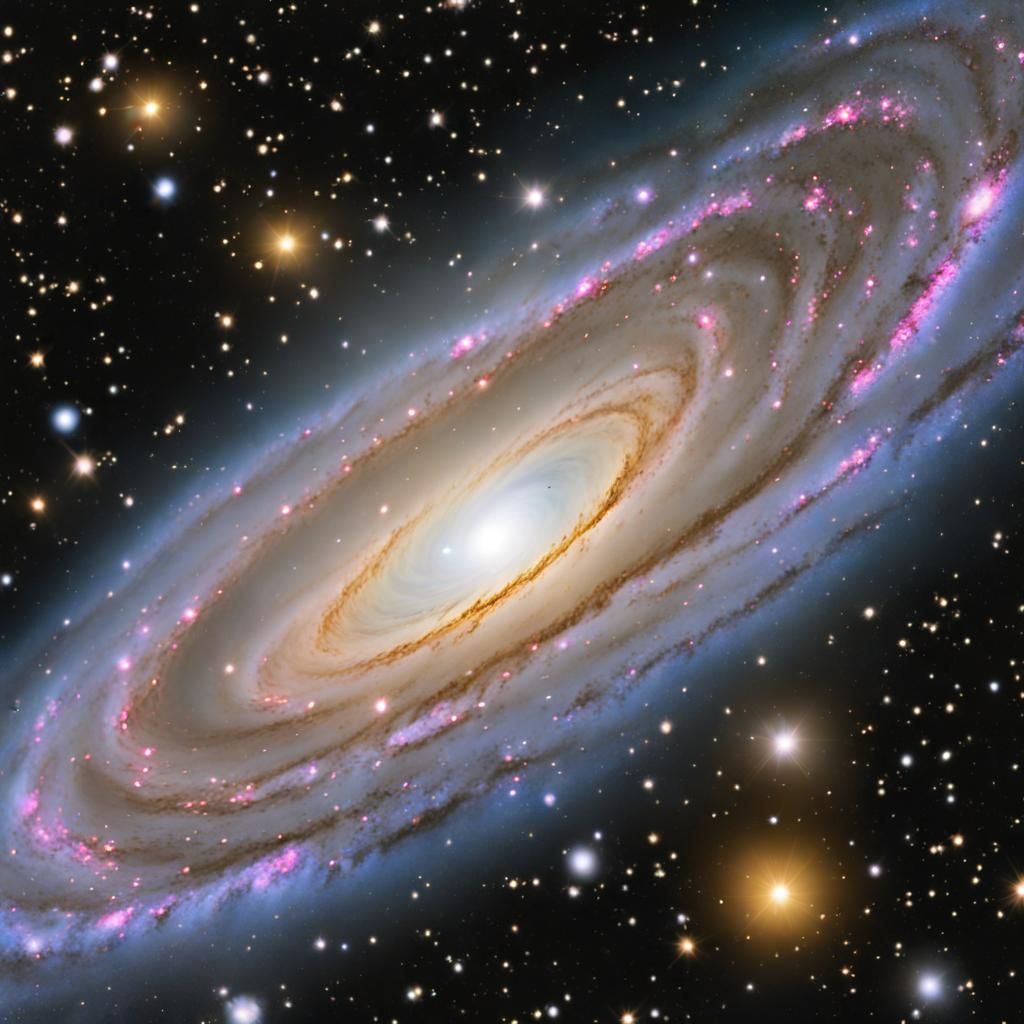 Spiral Galaxy NGC 7331 in Pegasus Constellation