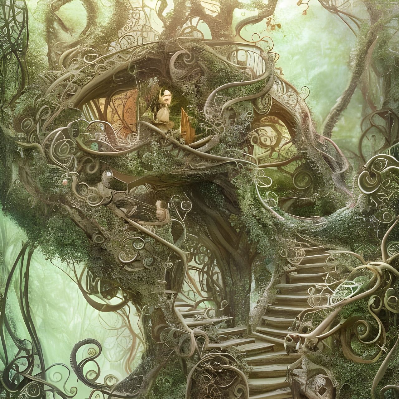 Magical Treehouse Storybook Illustration
