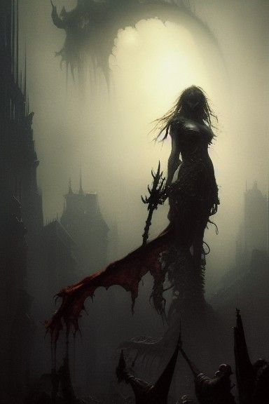 Grotesque Horror Nightmare in Dark Fantasy Style