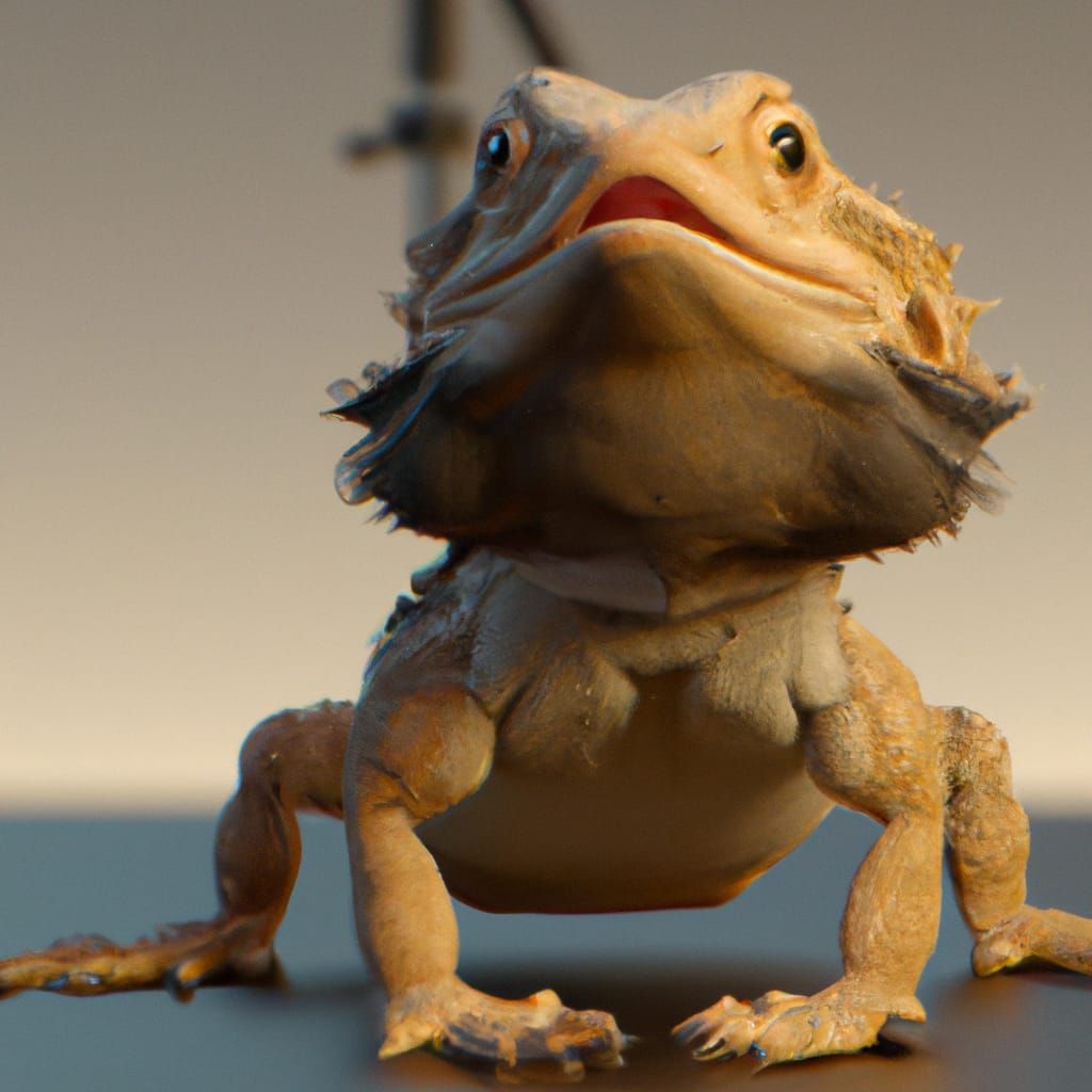 Adorable Bearded Dragon Portrait in 8K