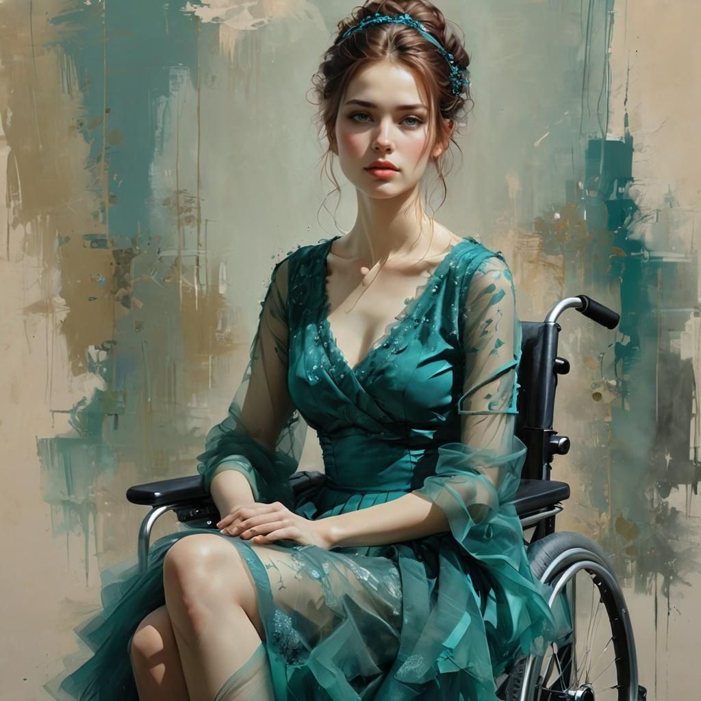 Woman in Teal Tulle: A Fine Art Portrait