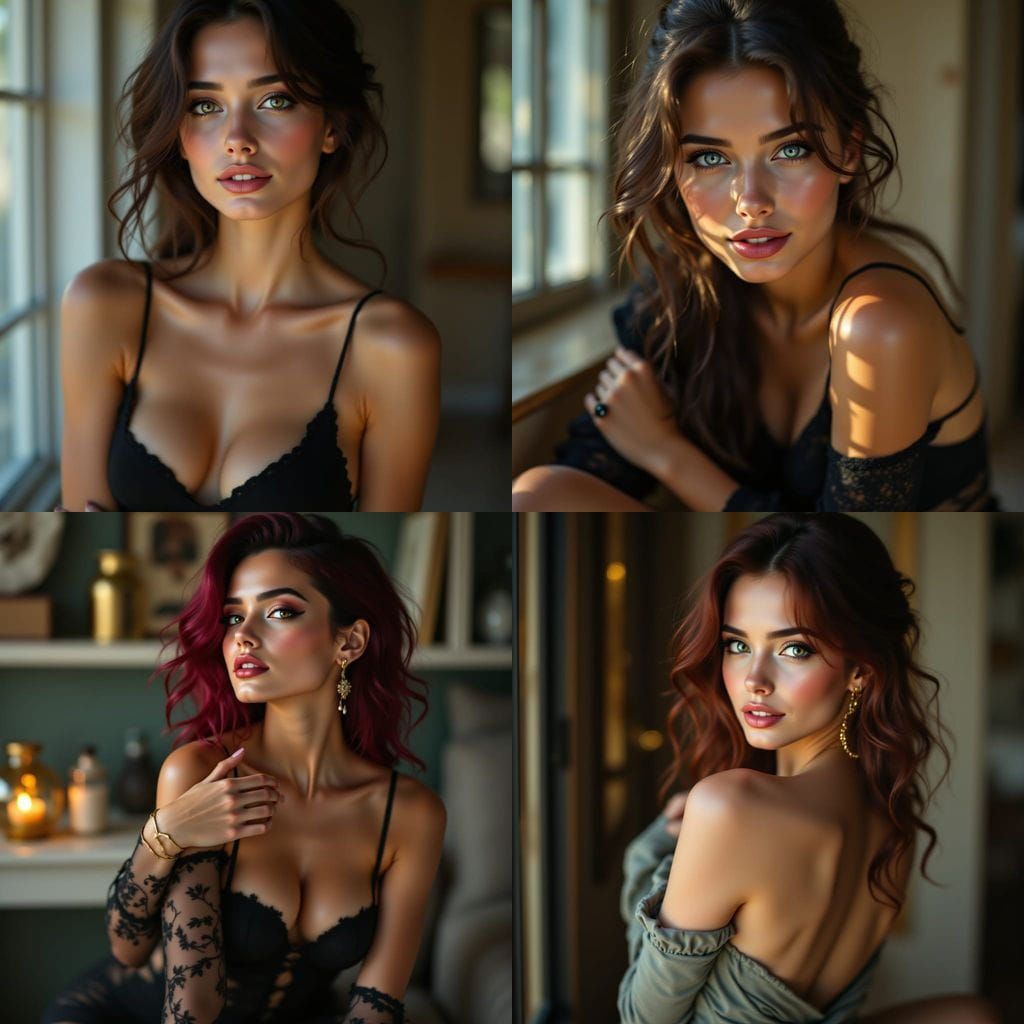 Sultry Woman Portrait in Cinematic Lighting